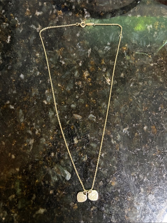 Tiffany & Co. Jewelry - Return to Tiffany & Co. Double Mini Heart Tag Pendant Gold18K